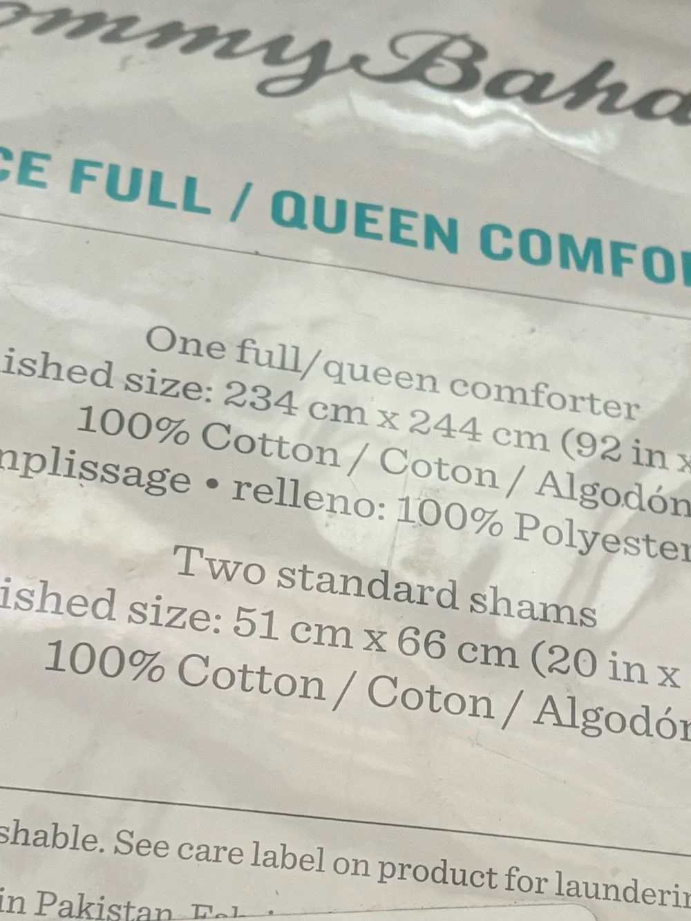 TOMMY BAHAMA NWT 3pc Full/ Queen Orchid Bay Comforter Bedding Set -blue